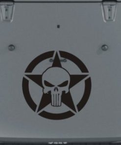 Jeep Hood Decal Punisher Star