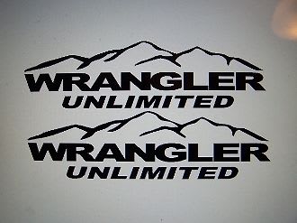 Jeep Wrangler Unlimited 20″ Wide X 3.5″ Tall Jeep Decal Sticker Set Of ...