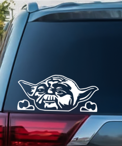 Yoda Star Wars Peeking Window Decal Sticker