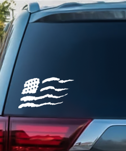 American Flag Torn window decal Sticker