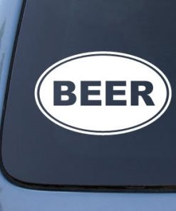 Beer Off Euro Oval Decal Sticker