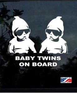 Baby on Board twins hangover carlos decal sticker
