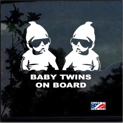 Baby on Board twins hangover carlos decal sticker