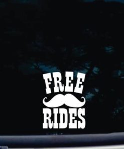 Free mustache rides Decal Sticker