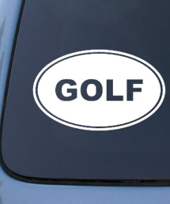 Golf Euro Oval Window Decal Sticker