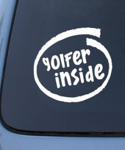 Golfer Inside Decal Sticker