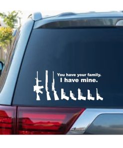 Gun Family Window Decal Sticker