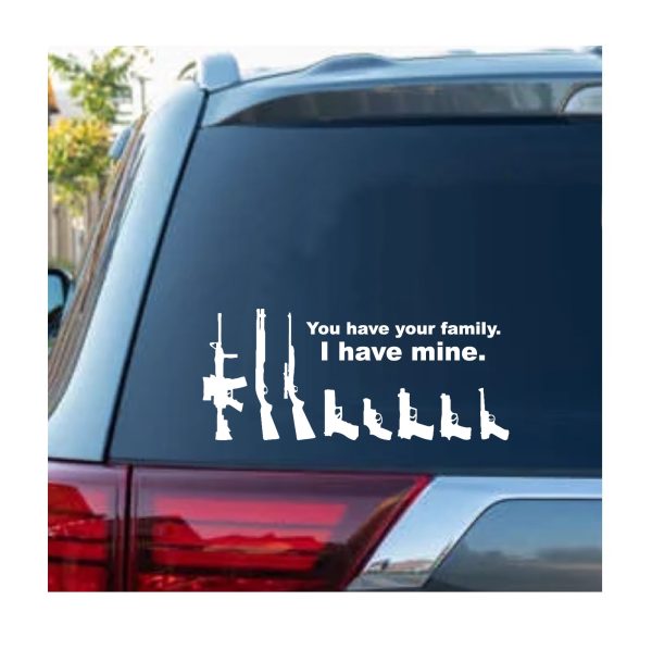 Gun Family Window Decal Sticker
