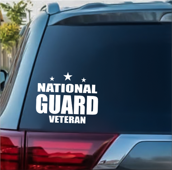 National Guard Veteran Military window decal Stickers