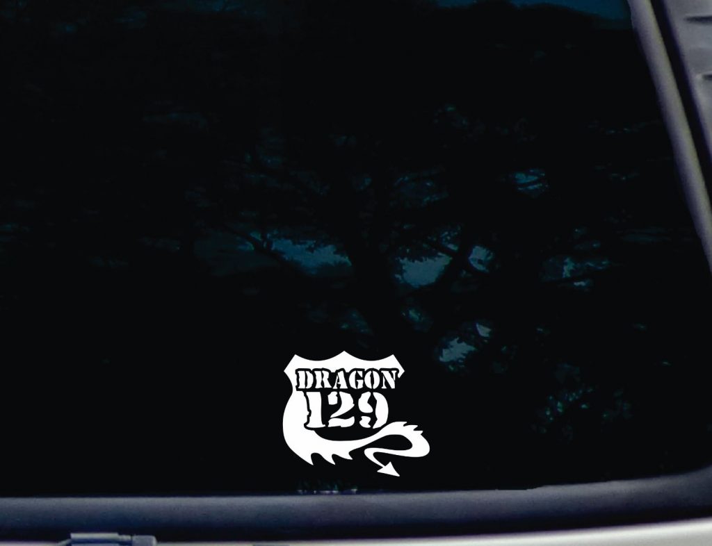 Tail of the Dragon RTE 129 decal sticker