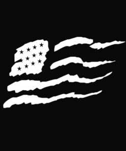 American Flag Torn Decal Sticker