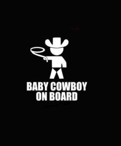 Baby Cowboy On Board Decal Sticker