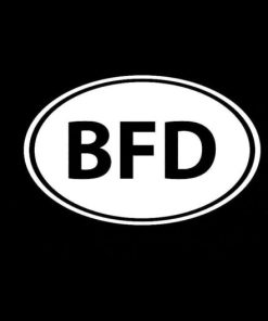BFD Big Fucking Deal Funny Decal Sticker