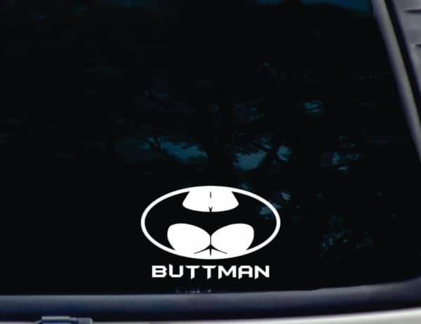 Buttman Coche Decal Parachoques Etiqueta Engomada De La Novedad JDM Euro Comic Funny Batman 17 Colores 