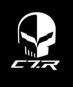 Corvette C7R Skull Decal Sticker