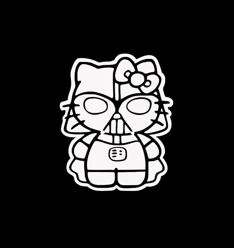 Hello Kitty Darth Vader Decal Sticker