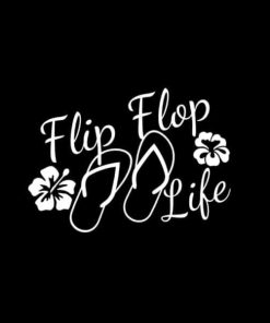 Flip Flop Life Window Decal Sticker
