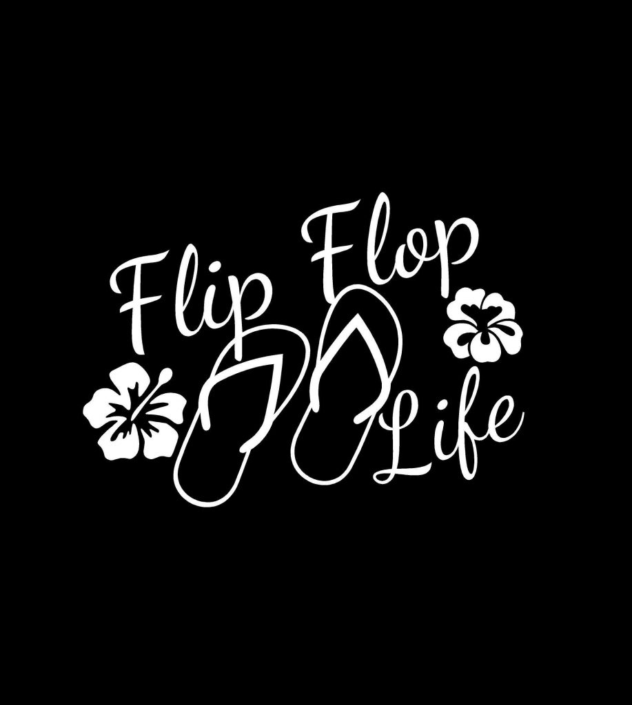 Flip Flop Life Window Decal Sticker