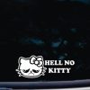 Hell No Hello Kitty grumpy Cat Decal Sticker