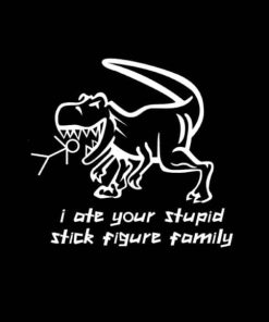 Godzilla I ate your stick family decal sticker