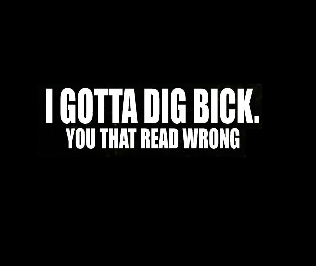 I gotta a Dig Bick Funny Decal sticker