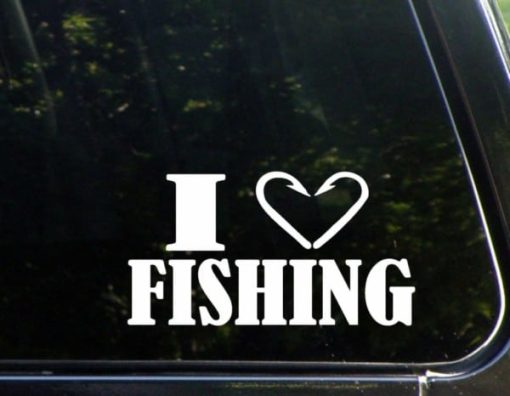 I love fishing decal sticker