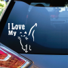 Love my Cat Car a2 Cat Window Decal Sticker