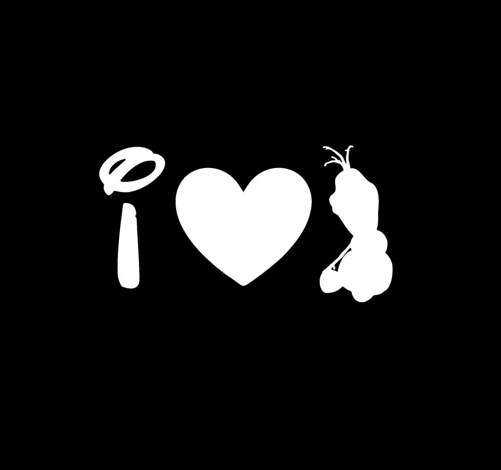 Love Olaf Frozen Decal Sticker