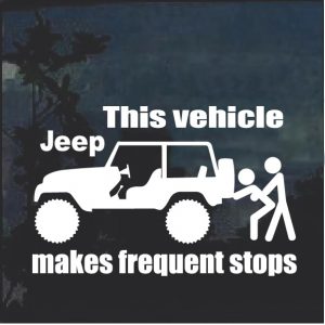 jeep frequent stops window decal sticker