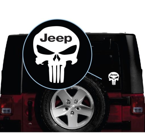 jeep punisher skull window decal sticker