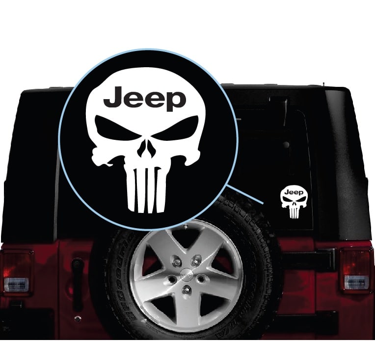 Jeep Punisher Skull Window Decal Sticker | Custom Made In the USA ...