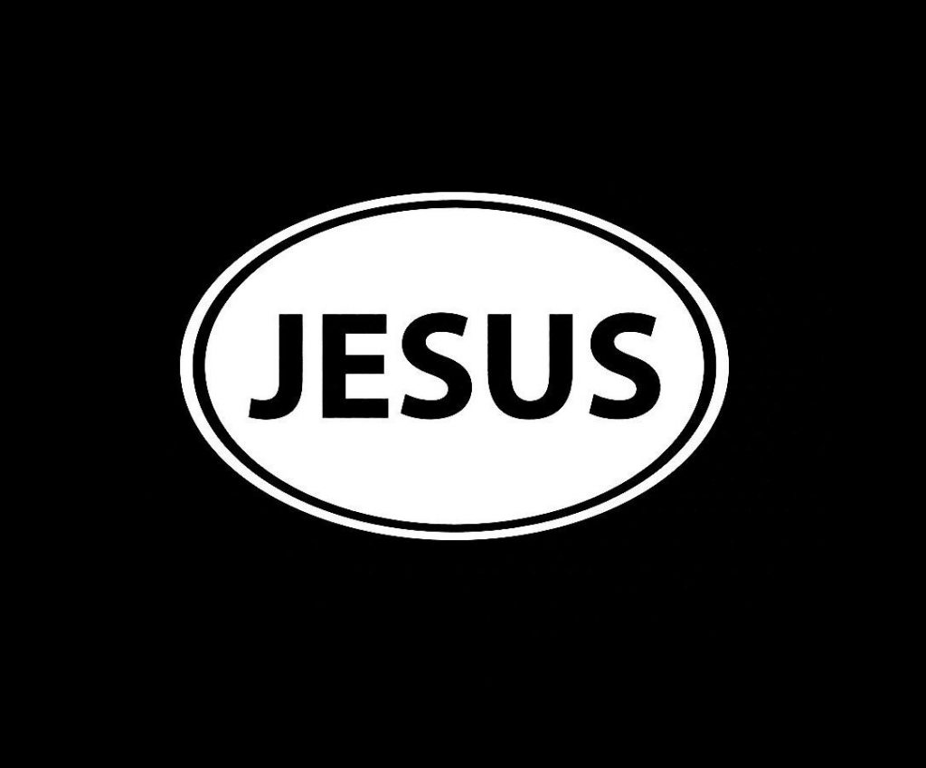 Jesus Oval Window Decals