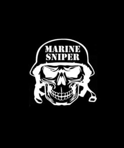 Marine Sniper Skull Decal Sticker
