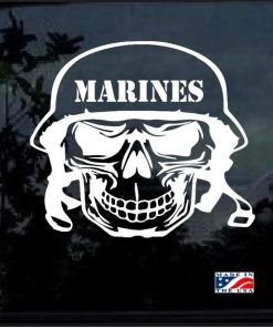 marines skull helmet decal sticker