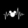 Mickey mouse heartbeat Decal Sticker