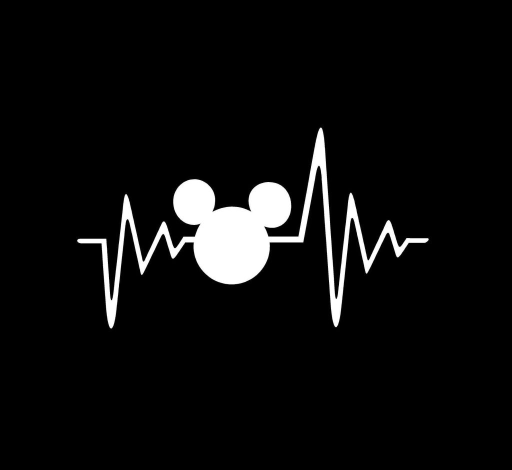 Mickey mouse heartbeat Decal Sticker