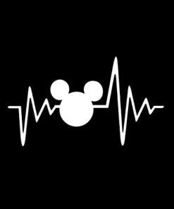 Mickey mouse heartbeat - Cartoon Decal Sticker