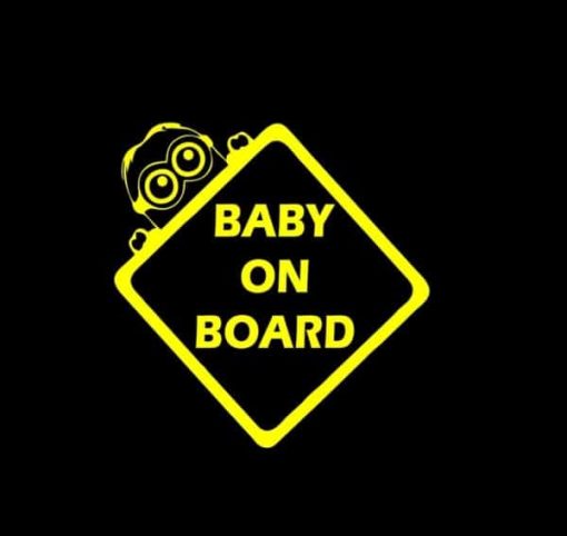 Minions Baby on Board Decal Sticker