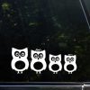 Owl Family Window Decal Sticker