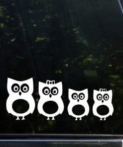 Owl Family Window Decal Sticker
