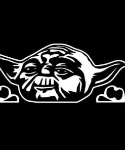 Yoda Star Wars Peeking Decal Sticker