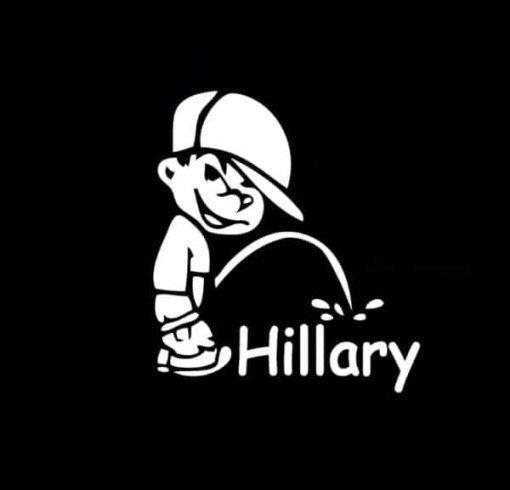 Piss on Hillary Clinton Decal Sticker