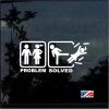 problem solved funny decal sticker