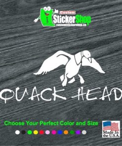 quack head duck hunting decal sticker