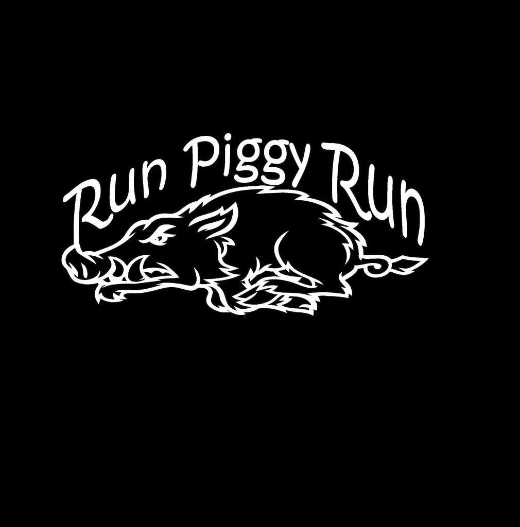 Run Piggy Run Boar Hunting Decal Sticker