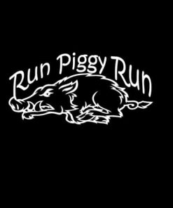 Run Piggy Run Boar Hunting Decal Sticker