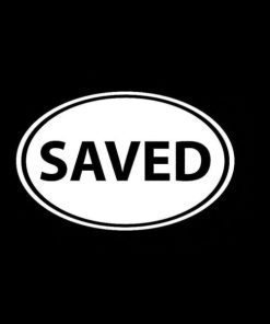 Saved Oval Decal Sticker