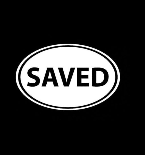 Saved Oval Decal Sticker