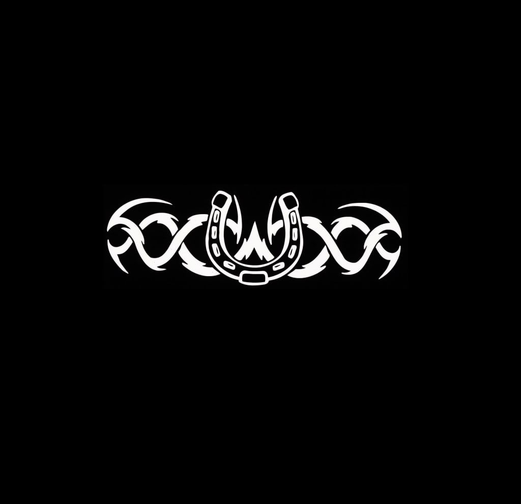 Tribal Horseshoe Window Decal Sticker