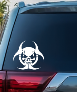 Zombie Skull Biohazard Truck Decal Sticker